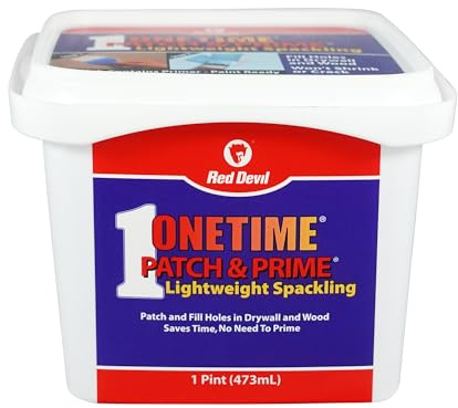 Red Devil 0540 ONETIME Patch & Prime Lightweight Spackling, 1 Pint, White, Pack of 1
