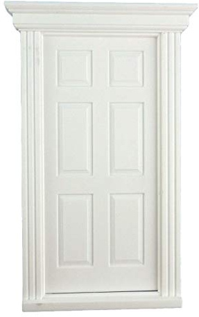 Melody Jane Dolls House White Plastic 6 Panel Georgian Door1:12 Scale DIY Builders