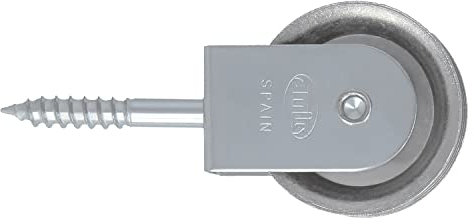 Amig - Steel Pulley with Metal Roll for Clothes Airers ø 39 mm - Includes Fastening Coach Screw