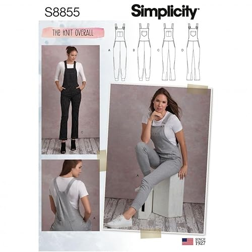Simplicity Sewing Pattern 8855 Dungarees R5 (14-16-18-20-22)