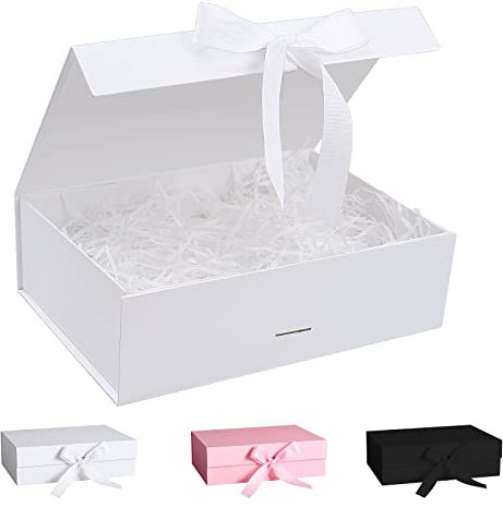 Magnetische Geschenkbox mit Deckel und Schleife - Hochzeit, Geburtstag, Weihnacht