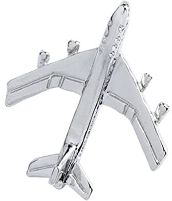 Flugzeug Brosche Silber Flugbegleiter Krawattennadel Jet Flugabzeichen Brosche Zubehör