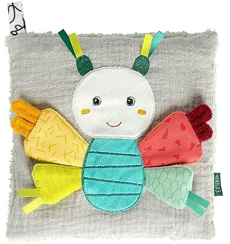 Fehn Cherry Stone Butterfly Cushion, Cuddly Baby Cushion in Cute Butterfly Design, Warm/Cold Bag for Relaxing Babies and Toddlers from 0 Months