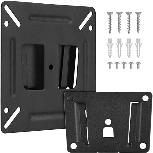 Belle Vous Staffa TV e Monitor Universale a Muro - Capacità di Carico 15 kg - Schermi tra 14 e 24 Pollici - Supporto TV Parete a Basso Profilo per Camper, Computer, Monitor LED, LCD, Piatti o Curvi