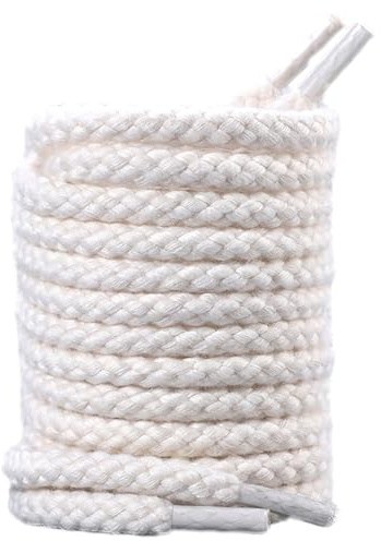 Anopo 2 Paia Lacci in Corda Rotondi Larghezza 6.5mm Lunghezza 120cm-160cm | Lacci di Ricambio per Scarpe Sportive
