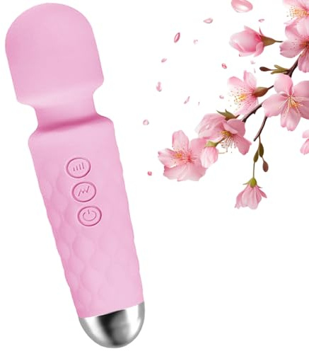 GWWJGSN Portable Wireless Massager - 8 Speeds, 20 Modes, 3-Second Press to Power On, for Neck, Back, Arms, Legs Muscle Relaxation (Rose Pink)