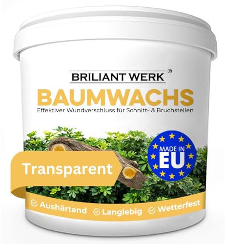 Briliantwerk®️ 800g Baumwachs Wundverschluss I Wundverschluss für Bäume für eine schnelle Heilung I Unser Baumharz bildet eine robuste, wetterfeste Schutzschicht I Geeignet für alle Pflanzen