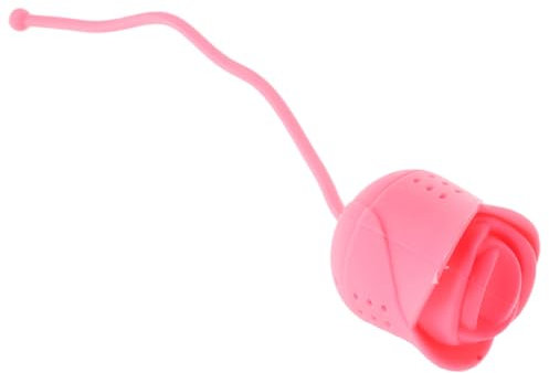 Ciieeo Silikon Teeei in Rosenform für Losen Tee Leicht zu Reinigen Wiederverwendbar Rosa für Büro und Zuhause
