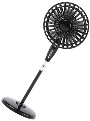 TOYANDONA Miniature Floor Fan Decorative Accessory for Dollhouse Scale Simulated Fan for Creative Play and Home Decor Vintage Style Black