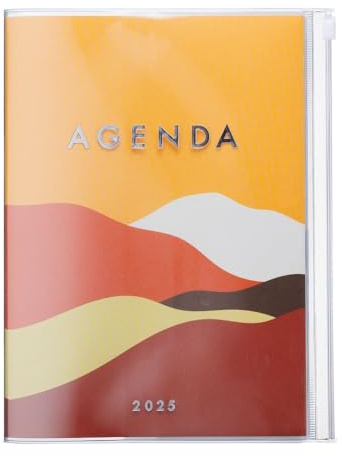 MARK'S 2024/2025 Taschenkalender A5 vertikal, Mountain, Orange: Von September 2024 bis Dezember 2025