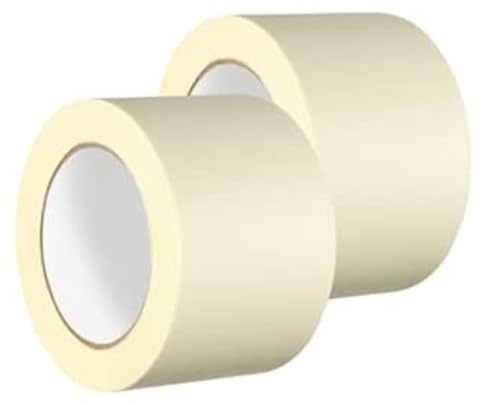 Apex Business Supplies 2 Rolls Wide Masking Tape 75mm X 50m | Masking Tape For Painting | DIY Use Painting Walls, Cars, Crafts & More | Premium Paper Tape Easy Removal, No Residue Tape