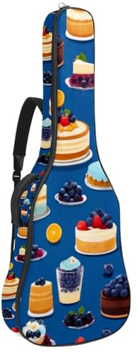 Große Universal-Gitarrentasche, wasserdichte Gitarrentasche für 40/41/42 Zoll Akustikgitarre, blaues Dessert Muster, mehrfarbig, 42.9x16.9x4.7 in, Gitarrentasche