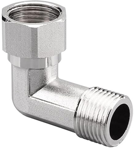 Edelstahl 1/2 Zoll G Außengewinde auf Buchse, bewegliche Kappe, flexibler Anschluss für abgewinkeltes Ventil, Bidet, Sprühgerät, Duscharm (Gewinde-ID/OD ist 19,8 mm)