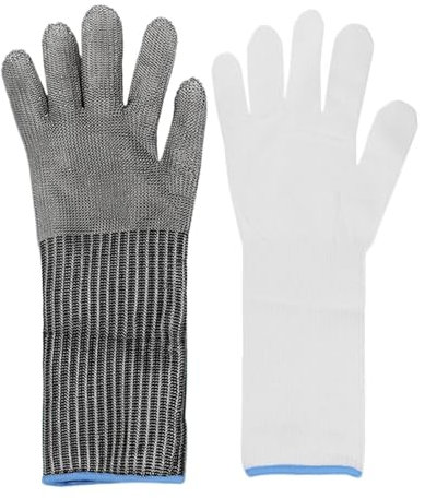 Chaies Metallhandschuhe zum Schneiden, Kettenhandschuhe,Schnittfeste Küchenhandschuhe | Anti-Schneid-Küchenschutz-Werkzeuge aus Edelstahldraht, Sicherheits-Arbeitshandschuhe für das Kochen in der