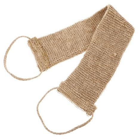 Ipetboom Badschrubber Zum Körperpeeling Rückenbürste Aus Jute Mit Griffen Hautschrubber Für Und Frauen Zum Peeling-schrubber Für Rücken Luffa-waschlappen Mit Zuggurt Duschzubehör Für Gründl
