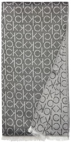 Calvin Klein Damen Pashmina mit Monogramm-logo und Wimpernfransen Modischer Schal (1er Pack)