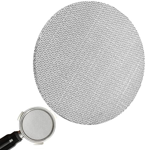 Filtro Caffè 58 mm in Acciaio Inossidabile 316L, Schermo a Disco Caffè Riutilizzabile 1,7 mm 150 μm, Schermo per Espresso con Scatola Acrilica, per Portafiltro Macchina Caffe, Portafiltro Espresso