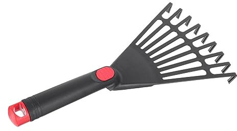 Vaguelly Râteau De Jardin Plastique Petit Râteau avec Manche pour Parterres De Fleurs Et Jardinage Extérieur