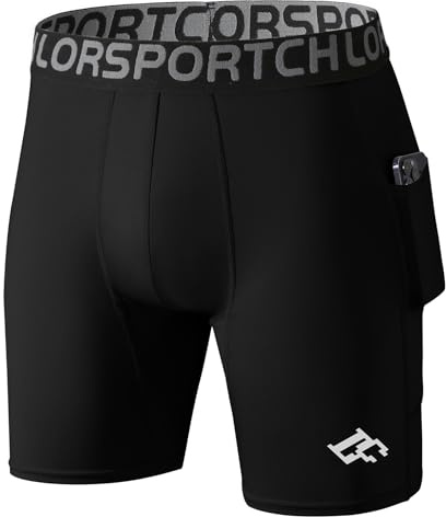 LORSPORTCH Mallas de compresión para Hombre, Pantalones Cortos para Correr, Ropa Interior Deportiva para Entrenamiento