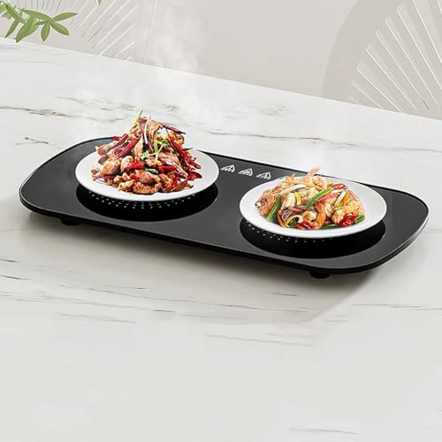 oiakus Electric Food Warmer, Portable Food Warming Tray, Auto Shut-Off, Simple Button, Versatile Hot Plate for Buffet Party, Home Dinners & Gatherings, 37 * 18cm