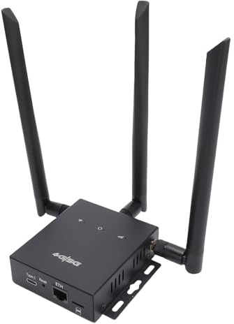 AUNMAS Router Wireless 4G, Router Modem LTE Staccabile con Slot SIM Slot Hotspot Wifi Portatile Antenne di Segnale (Versione UE)