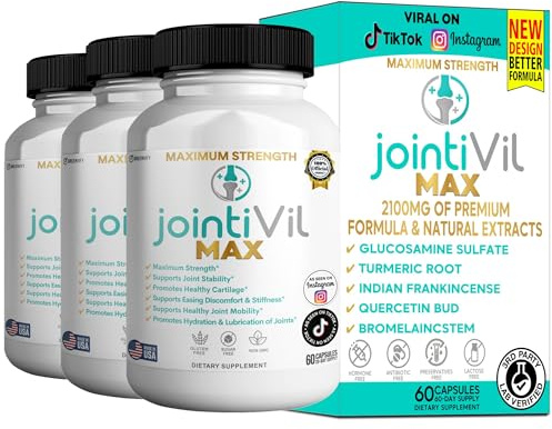 GREENVIFY JointiVil Max Joint Support Supplement, Indian Frankincense, 60 Capsules (3)