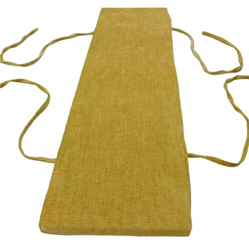 Non-Slip Bench Cush Pad for Outdoor/Indoor Fur - 24x10x2in, ered, Ideal for Deck Chairs, Beer Tents, Swings, Bay, Yellow