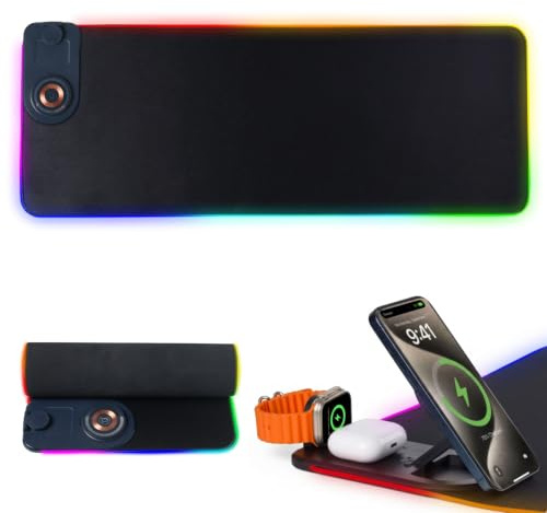 Unipampa Alfombrilla de Ratón RGB, Alfombrilla Raton Gaming, Mousepad XXL