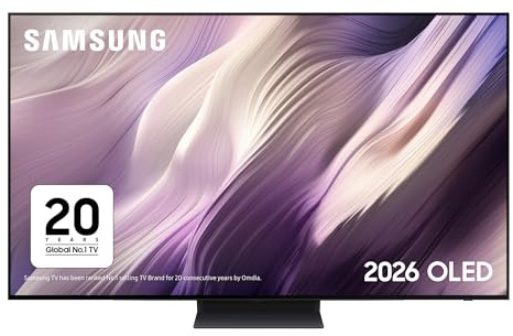 Samsung Smart TV 48-Inch S95H OLED 4K, Glare-Free, HDR 10+, Motion Xcelerator 165Hz, Dolby Atmos, Gaming Hub, FreeSync Premium Pro, G-Sync, Voice Control with AI(VAC), Alexa Built-in [2026]