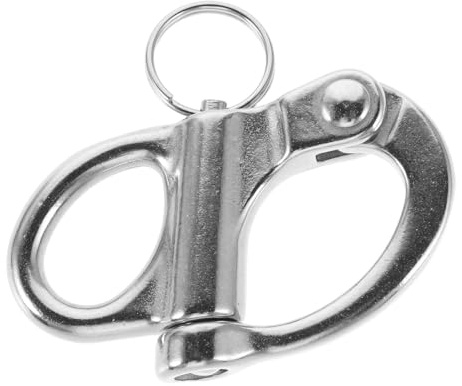 IMIKEYA Manille Marine Fixe en Acier Inoxydable 316 avec Anneau Rond, Résistance la Corrosion et Design Autobloquant, Accessoires de Voile pour Bateaux et Yachts