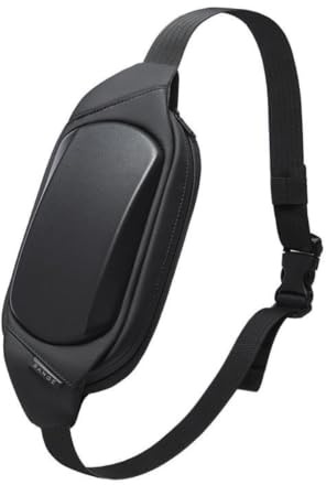 LVJMJ Anti-stöld bröstväska för män kvinnor, vattentålig hårt skal sling väska med USB-laddningsport, flera fickor resor crossbody axelväska för utomhusaktiviteter