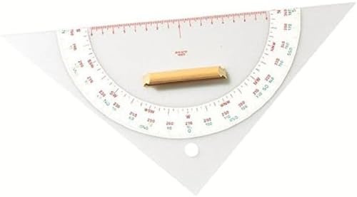Aristo AR1560 - Squadra nautica con impugnatura in legno, 325 mm, angolatura: 360 gradi, trasparente
