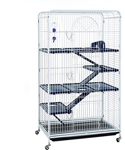 Little Friends Blenheim Rattenkäfig mit Zubehör, 140 cm hoch, Weiß