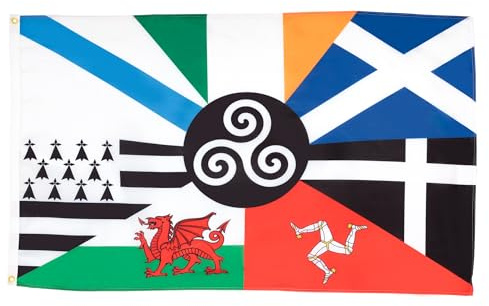 AZ FLAG Bandiera Celta Sei Nazioni 150x90cm - Bandiera CELTICA - Paesi CELTICI 90 x 150 cm
