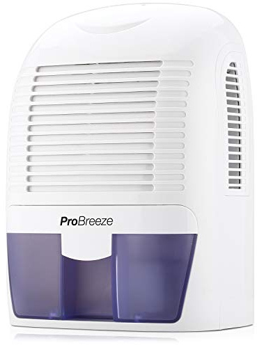 Pro Breeze Electric Mini Dehumidifier, 2200 Cubic Feet (250 sq ft), Compact and Portable for High Humidity in Home, Kitchen, Bedroom, Basement, Caravan, Office, Garage