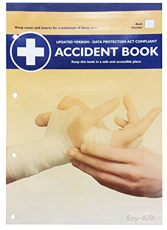 40 Records HSE Compliant A4 Accident Book - Workplace Injury Record/GDPR Compliant, Log (1x Accident Log Book)