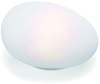 Esotec Solarkugeln Leuchtsteine Leuchtkugeln Smart Stone Farbwechsel 106102 | Solar Stein-Leuchte, ca. 270 × 210 × 155 mm, 7 Lichtfarben (4500 K + RGB), bis 10 Std. Leuchtdauer, wechselbarer NiMH-AA-Akku