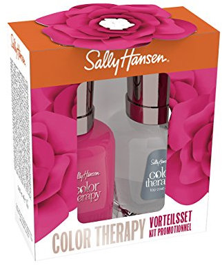 Sally Hansen Vorteilsset Color Therapy Nagellack + Top Coat, Farbe 290 Pampered in Pink, 154 ml