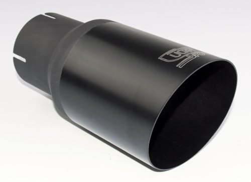 Ulter Sport Endrohr - Rund Ø90mm Schräg - Länge 180mm - Montage ->55mm - Schwarz Edelstahl