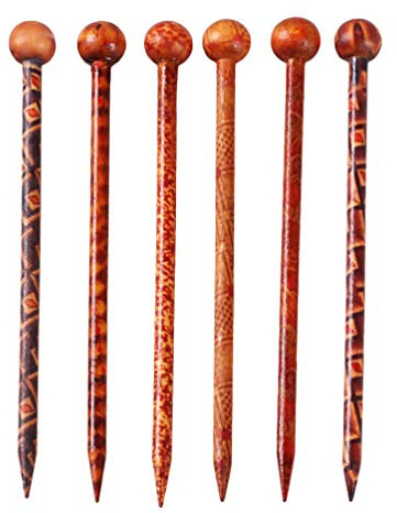 Minkissy Wood Hair Sticks, 6pcs Chinese Hair Chopsticks pin Japanese Chopsticks Sticks Jewelry Accessories