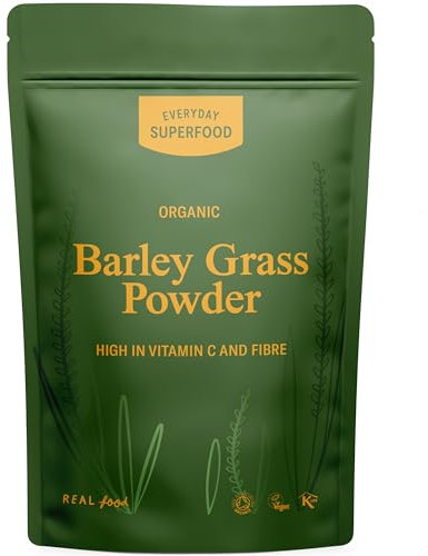 Everyday Superfood Organic Barley Grass Powder 50 Grams, European Grown Barleygrass, Ideal in Juice and Smoothies, Certified Vegan and Kosher