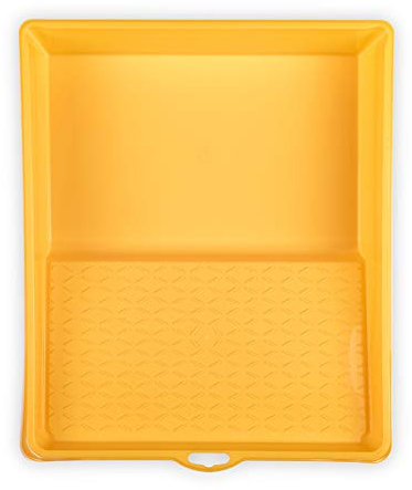 HARDY WORKING TOOLS 10x Farbwannen, Farbschale Breite 32cm, Länge 38cm, Lackierwanne für Wandfarbe, Malerzubehör, Kunststoff, gelb, A0146-221038