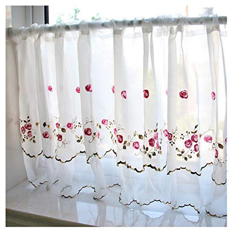GEREP Bistrogardine Scheibengardine Kurzstore Gardine, Küchengardine für Schlafzimmer Küche Home Decoration / 1 Stück / W145×H45cm