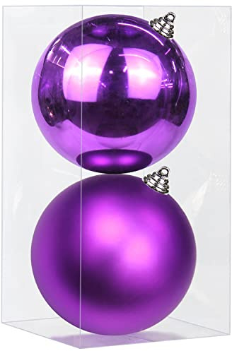 Ø 15CM Weihnachtskugeln Kunststoff 2 Stücke Große Christbaumkugeln Weihnachtsdeko Bruchfest Ornamente Weihnachtsbaumschmuck für Weihnachtsbaum Christbaumkugeln Weihnachtsdekoration Kugeln