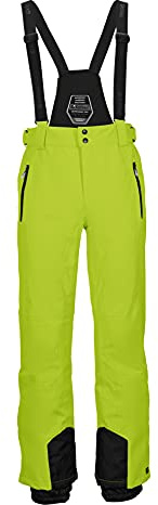Killtec Mens Pantalón Funcional con Correas extraíbles, protección de Bordes y Protector de Nieve. - Enosh, Verde Primavera, M, 30920-000