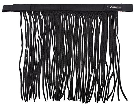 QHP Fliegenfransen mit Klettverschluss Fliegenschutz (Minishetty, schwarz)