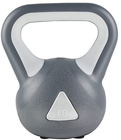 LTLCLZ 2Kg Fitness Kettlebell Anti Roll Anti Slip Kettlebell Mit Breitem Griff Für Pilates Und Krafttraining Unisex,Grau