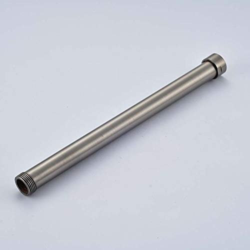 1pcs 30cm Verlängerung Duschrohr Antique Messing Dusche Wasserhahn Verlängerungsrohr für Duschsystem Duschzubehör Duschstange, Gebürstetes Nickel
