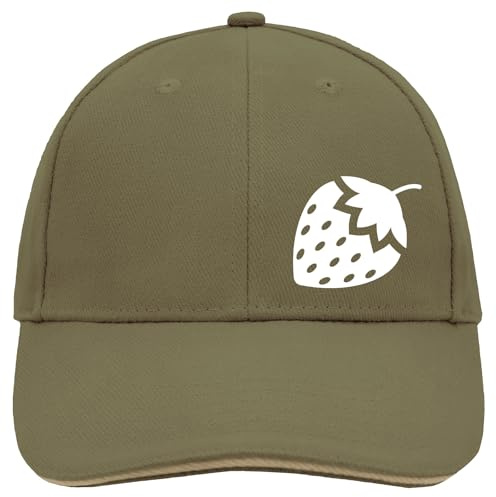 Huuraa Cappy Mütze Erdbeere Strawberry Geschenk | Baseballkappe Basecap Kappe Geschenkidee Unisex Baseball Cap