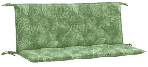 vidaXL Gartenbank-Auflagen 2 STK. Blattmuster 120x50x7 cm Stoff